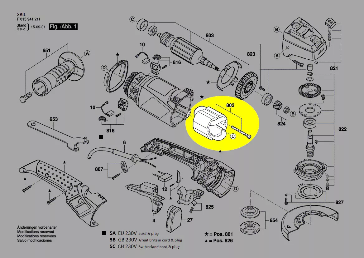 stator réf. 2610Z07775 Skil